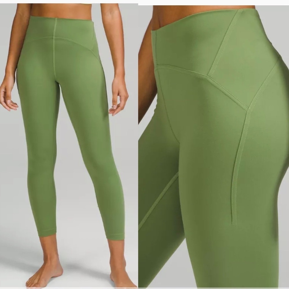 lululemon athletica Sage Green High-Rise Cropped Leggings